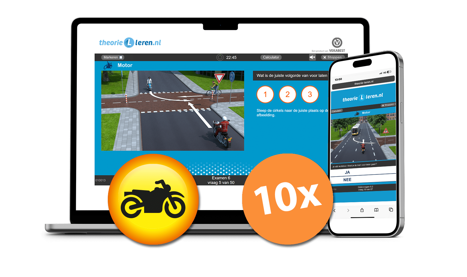 10x Motor Theorie Examen Oefenen » theorieleren.nl