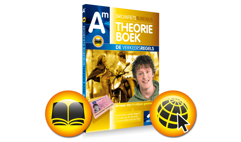 Theorieboek Bromfiets/Scooter van VekaBest + 10 oefenexamens